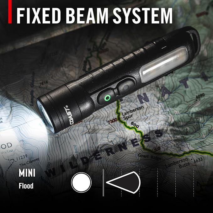 Coast KL30R 500 Lumen Rechargeable LED Pocket Flashlight with UV Light