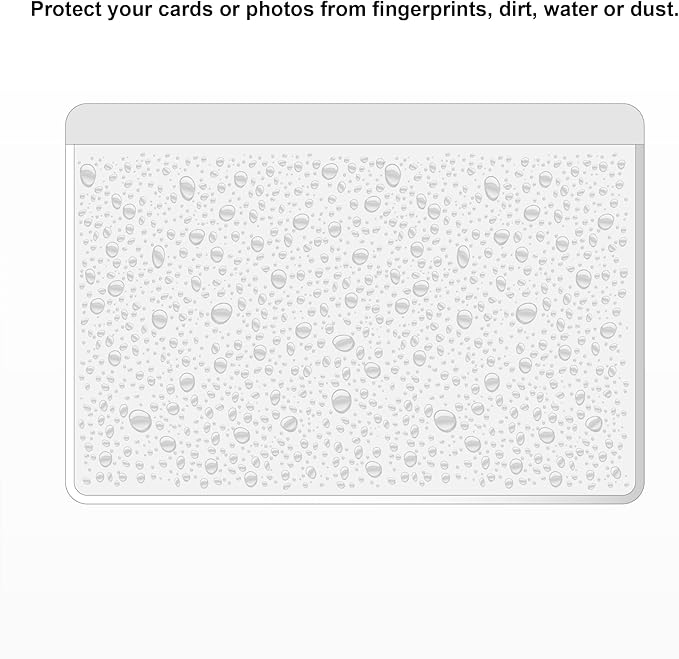 IMAGAME Clear Adhesive 5" x 7" Index Card Pockets with Top Open for Loading, 50 Pack, Plastic Labels Holders for Storage Bins and Library Card, Organizing and Protecting Your Index Cards or Photos