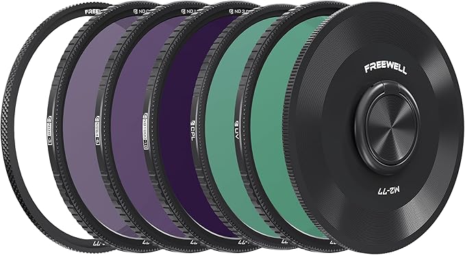 Freewell M2 Magnetic Quick Swap 5-Pack 77mm ND8, ND64, ND1000, CPL & UV Filters