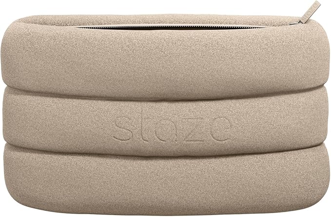 Staze Bag - Waterproof, Neoprene Pouch, Zipper Closure Stylish Pouch for Travel & Storage (Dune, 10.5” x 7”)