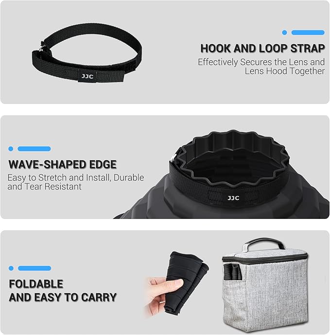 [Upgraded] Silicone Lens Hood,Anti Reflective Camera Lens Hood for Diameter 73-88mm Lens,Foldable Reversible Lens Shade for Canon EF 17-40 18-200 EF-S 10-22 Nikon AF-S 10-24 16-35 17-55 and More Lens