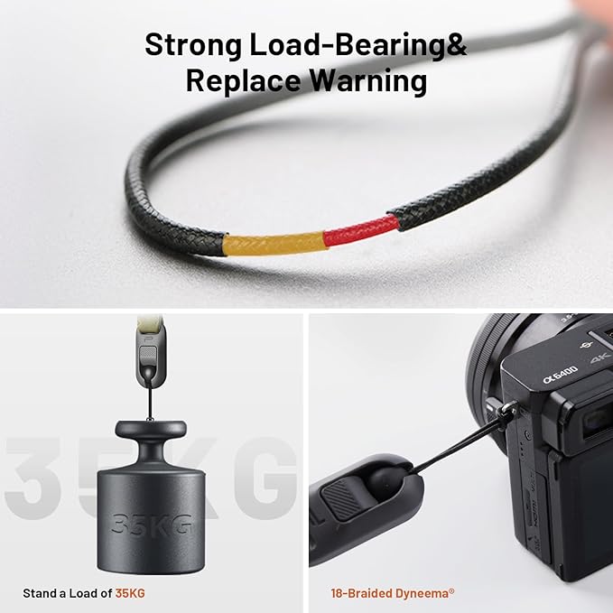 PGYTECH Camera Wrist Strap Air for Photographers Adjustable Quick Release Camera Hand Strap for Sony/Nikon/Canon/DSLR/SLR/Gopro Cameras, Brown