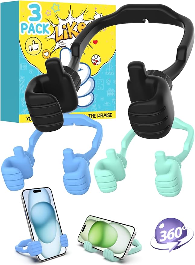 Easter Basket Stuffers for Teens Boys Adults Kids Gifts: Thumbs Up Lazy Phone Stand Cell Phone Holder for Desk Funny Gift for Teenager Girl Him Men Women Cool Gadgets Stuff Birthday Easter Gifts Ideas