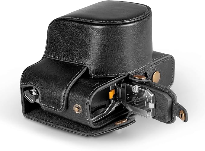 MegaGear MG2010 Ever Ready Genuine Leather Camera Case Compatible with Nikon Z fc (16-50mm)-(Black)