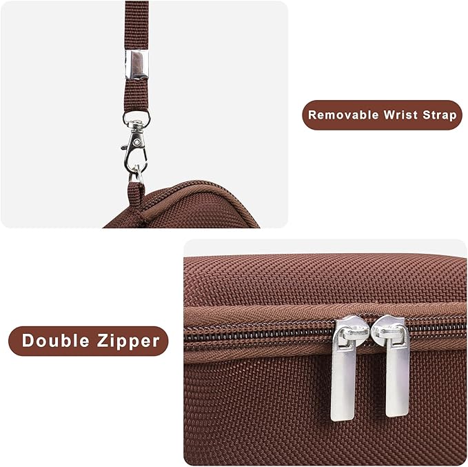 Canboc Carrying Case for KODAK EKTAR H35/ H35N/ KODAK Snapic A1 Film Camera, H35/ Snapic A1 Film Camera Bag, Zipper Mesh Pocket fits Film, Batteries, USB Cable, Brown (Case Only)