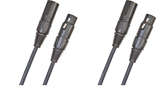 D'Addario XLR Cable - Microphone Cable - Shielded for Noise Reduction - XLR Male to XLR Female - Classic Series Balanced Mic Cable - 50 Feet/15.24 Meters - 2 Pack