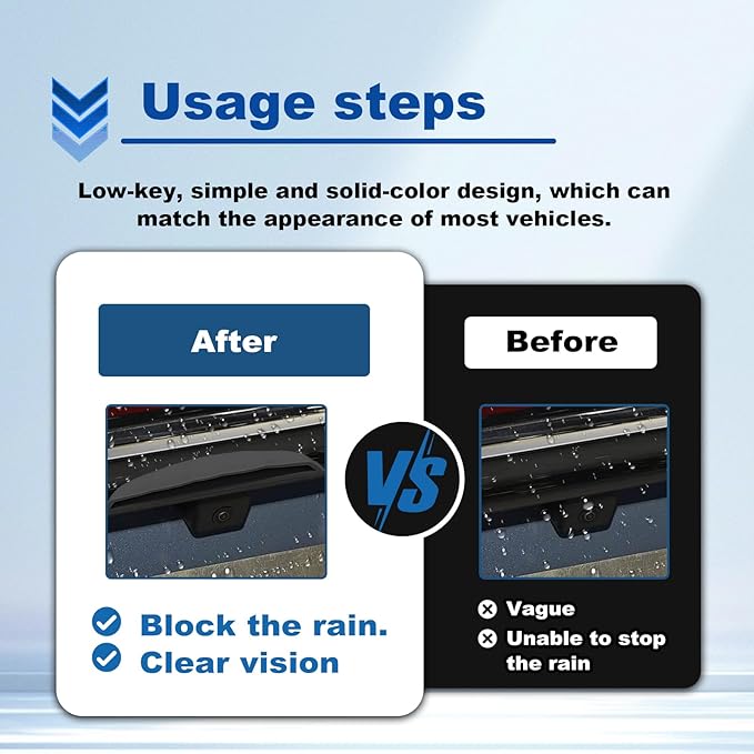 Car Reversing Camera rain Cover, Car Backup Camera Protective Sticker, Silicone rain Sticker Wider Design for Blocking Rainwater Cars Accessories Rain Cover(Black)