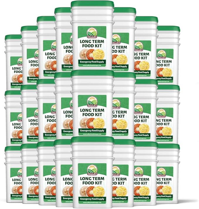 Long Term Food Supply Kit | 75g+ Daily Protein & 1,800+ Calories Per Day | Premium Survival Food 25 Year Shelf Life | Prepper Supplies Freeze Dried Meals