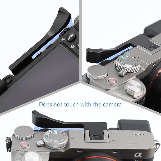 Haoge Metal Thumb Up for Sony α7CII,α7CR Alpha 7CII,ILCE-7CII,A7CR Digital Camera Accessories (Not Fits A7C) Black THB-A7CII-B Hot Shoe Rest Hand Grip