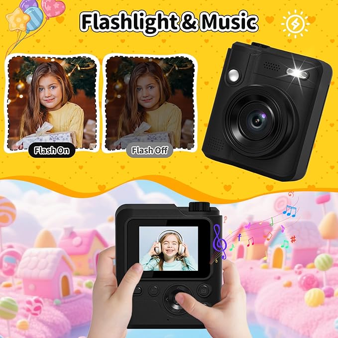 Kids Camera Gifts for Girls Boys - Christmas Birthday Xmas Gift for Girl Boy Age 3 4 5 6 7 8 9 10 11 12 Year Old - Instant Print Digital Toys Ages 3-5 6-8 8-12 Years Olds - Toddler Learning Kid Toy