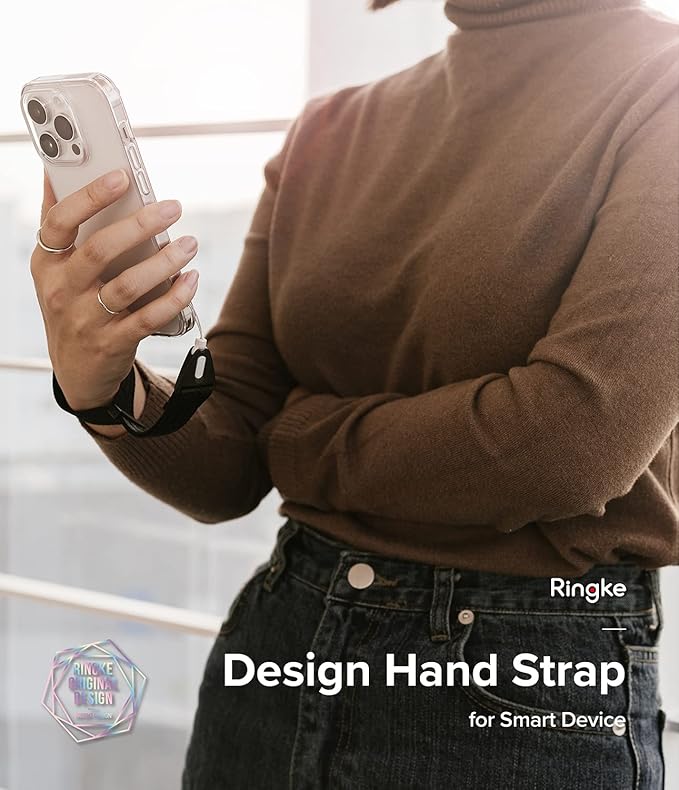 Ringke Hand Strap [Phone Wrist Strap] Designed for Camera Strap and Phone Strap, Adjustable Sturdy Universal Lanyard Compatible with Camera and Phone Case - Lettering Black 2