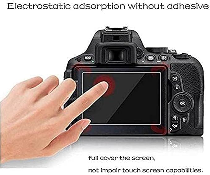 PCTC Tempered Glass LCD Screen Protector Films Compatible for Canon EOS 6D Mark II 2 6DII Protective Cover (3 + 2 Pack)