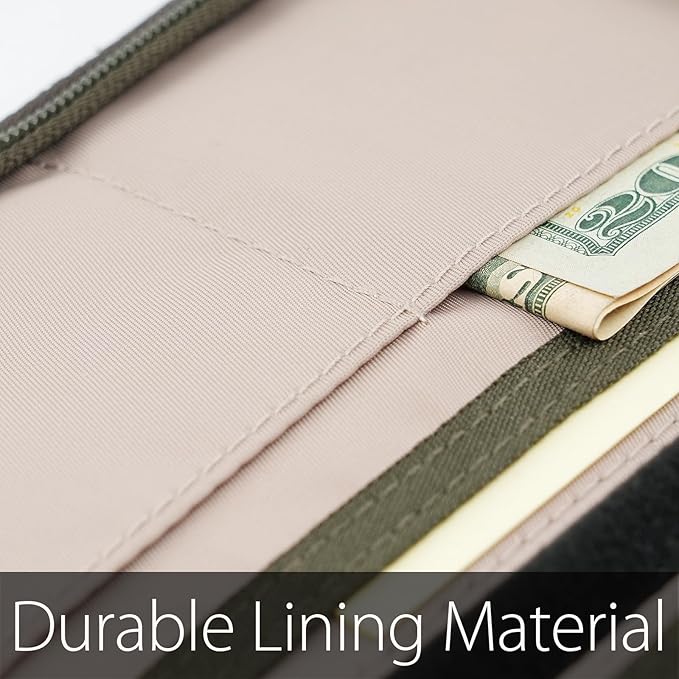 diodrio 3.5” x 5.5” Journal Cover for Field Notes Moleskine Cahier YKK Zipper, A Rugged Waxed Canvas Cover for Pocket Notebook Journal Sketchbook with Pen Holder, Water Resistant, Olive.