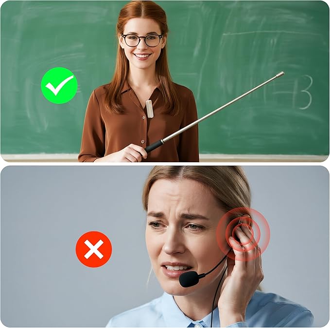 Wireless Voice Amplifier with 2 Magnetic Lavalier Mics, Charging &Storage,Teachers Voice Amplifier with Laple Mic Speaker,Mini Voice Amplifier for Classroom,Speech,Training Outdoor (Skin Tone)