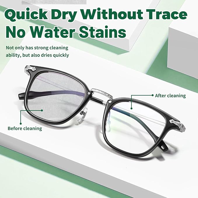Icepac Lens Wipes for Eyeglasses - 200-Moistened Individual Wrapped Eye Glasses Cleaning Wipes | 5x6 Inches -Cleaner for Glasses, Sunglasses, Phone Screen, Electronics & Camera Lens