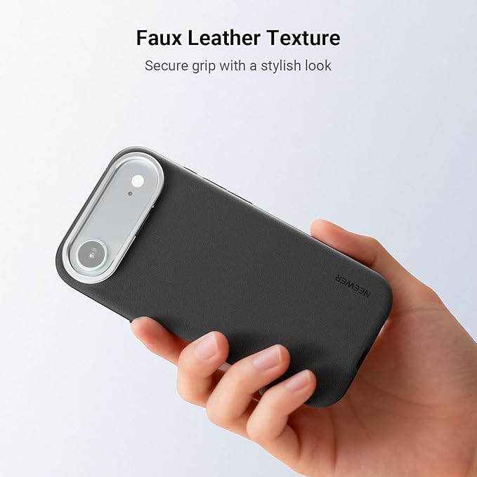 NEEWER Phone Case for Air Only, Modular Protective TPU/PC Phone Cover with 67mm Filter Ring, 17mm Lens Backplate, T Mount Lens Adapter Compatible with Moment MagSafe iPhone Air, PA162 (Black + Silver)