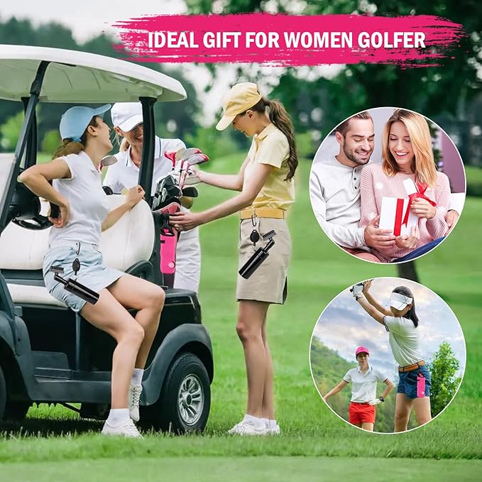 Golf Club Cleaning Kit,Golf Accessories,Golf Cleaning Kit with Golf Club Cleaner Water Brush,Towel,Divot Repair Tool,Groove Sharpener,Golf Ball Alignment Complete Golf Kit