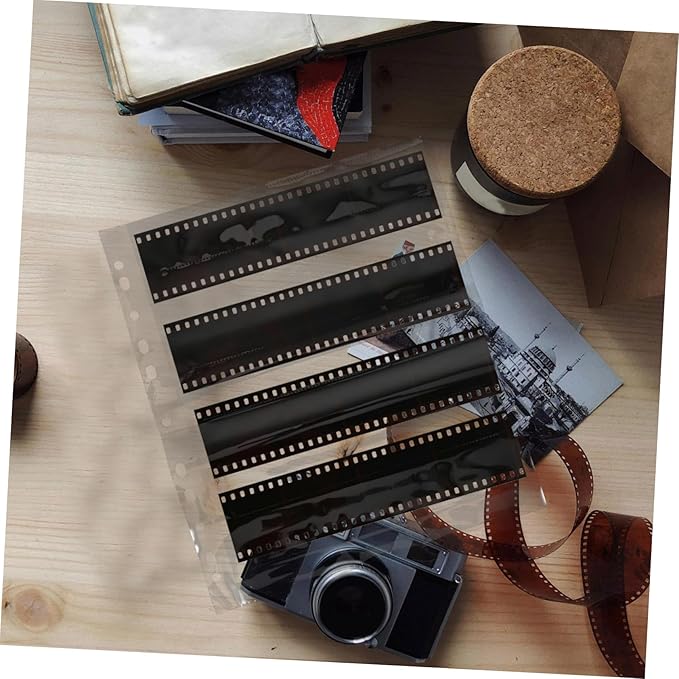 10pcs Negative Film Sleeves for Archival Protection Document Pouches for Preserving Important Photos and Film Negatives