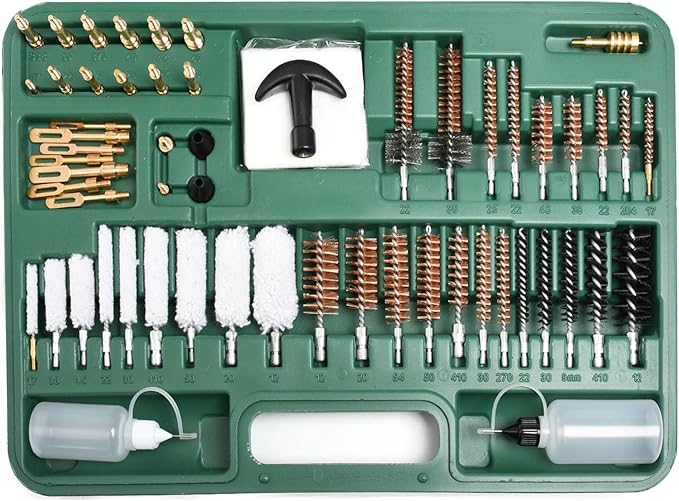 Universal Cleaning Kit for All Guns - Brushes for Pistol, Handgun, Shotgun, Rifle - Elite Brass Rods and Accessories for Men