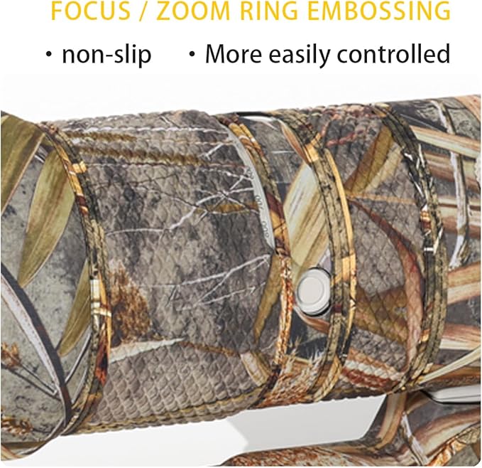 CHASING BIRDS Lens Camouflage Waterproof Coat for Olympus M.ZUIKO Digital ED 50-200mm F2.8 is PRO Rainproof Lens Protective Cover Version IV (Classic Black, with 1.4X TC (MC-14))