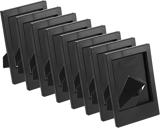 uxcell 8 Pcs Mini Picture Frames, Rectangle Small Photo Frame Holder Fit for 2.15 x 3.4 Inch Picture for Tabletop Display Photos Paintings Landscape Posters Artwork, Black