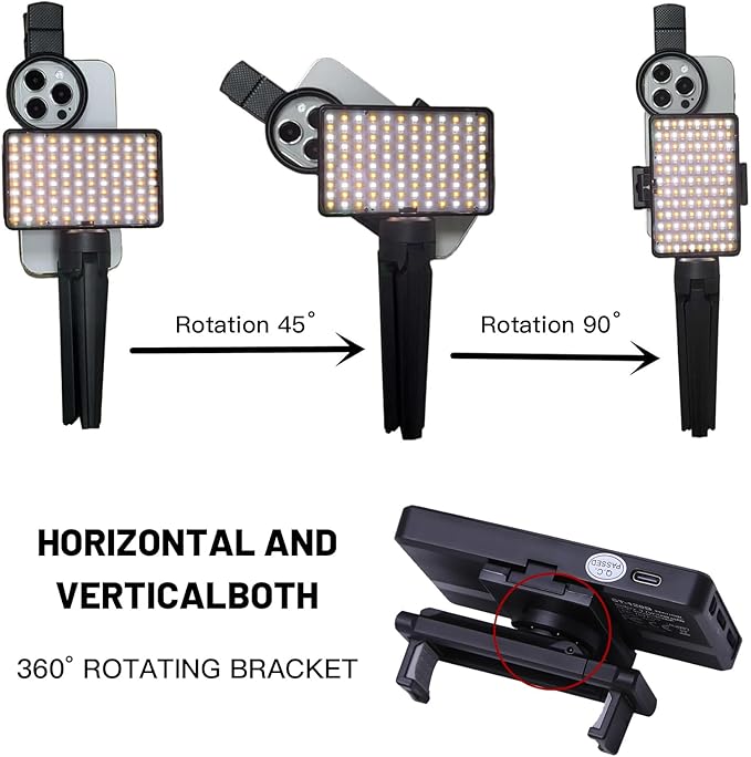 GBK Tattoo Light,Photographic Lighting,Anti-Glare,120 LED Light,with CPL Filter Lens and Handheld Stand for Tattoo Artists&Beginners,Improve Work Photo Quality