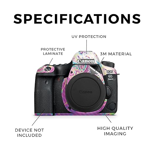 Carbon Fiber Camera Skin Compatible with Canon EOS 6D Mark II Camera (2017) - Magenta Wash - Premium 3M Vinyl Protective Wrap Decal Cover - Easy to Apply | Crafted in The USA by MightySkins