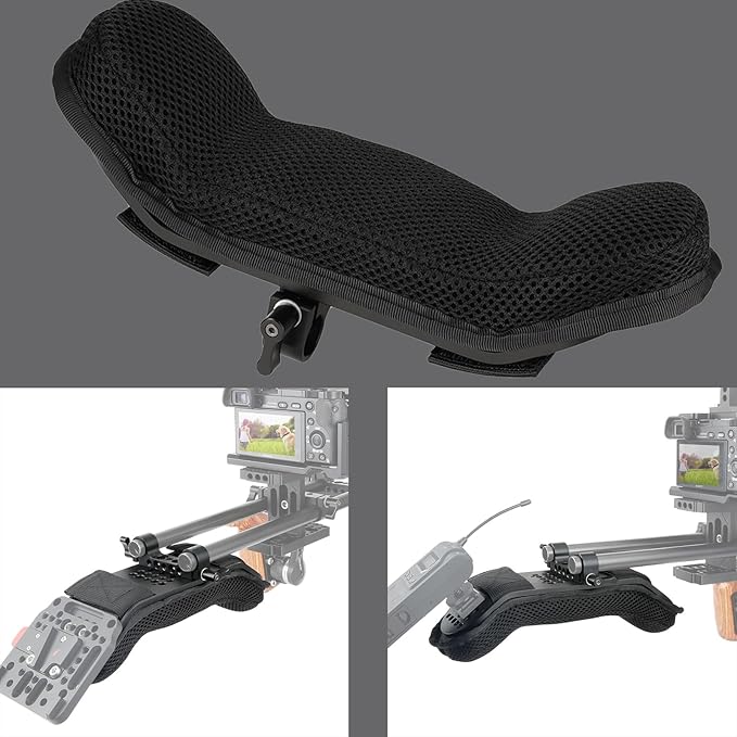 NICEYRIG Steady Shoulder Mount/Shoulder Pad for Video Camcorder Camera DV/DC 15mm Rod Rail Support System DSLR Rig (15mm Railblock)