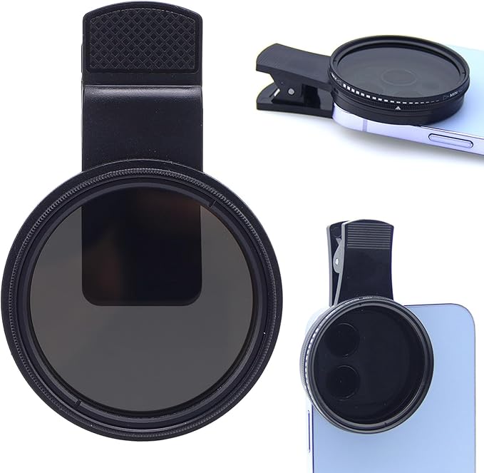 ND2 400 Filter, 52mm Multi Coated Neutral Density Filter, Clip on Phone Lens ND Filter for 15 14 13 Smartphones
