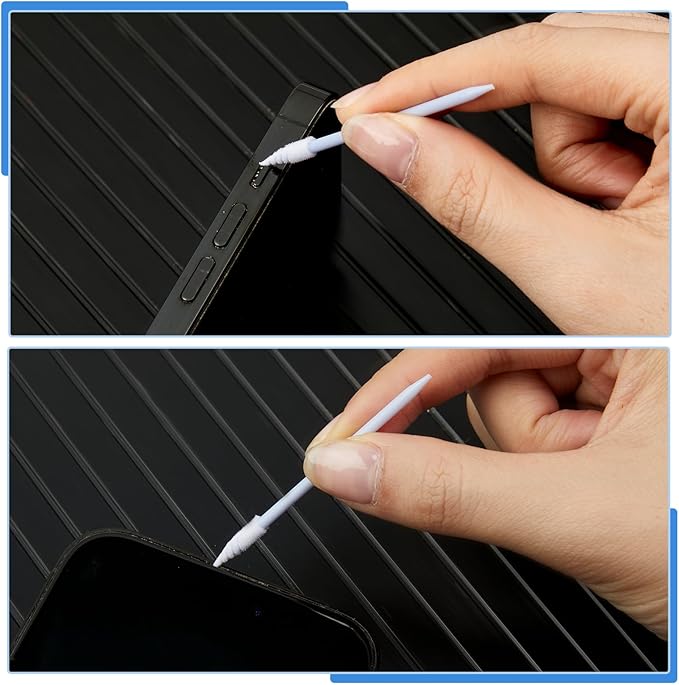 Chinco 200 Pieces Cleaning Swab Sticks Sponge Foam Tip Swabs for Inkjet Printer, Print Head, Camera, Optical Lens, Optical Equipment (Blue)