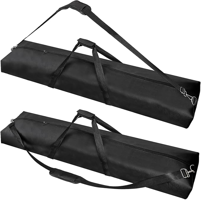 Youeon 2 Pcs 48x10x5 Inch Tripod Carrying Bag, Water Resistant Long Carry Case with Padded Adjustable Strap & Durable Handles, Versatile Stand Bag for Speaker, Mic, Tripod, Light, Tent