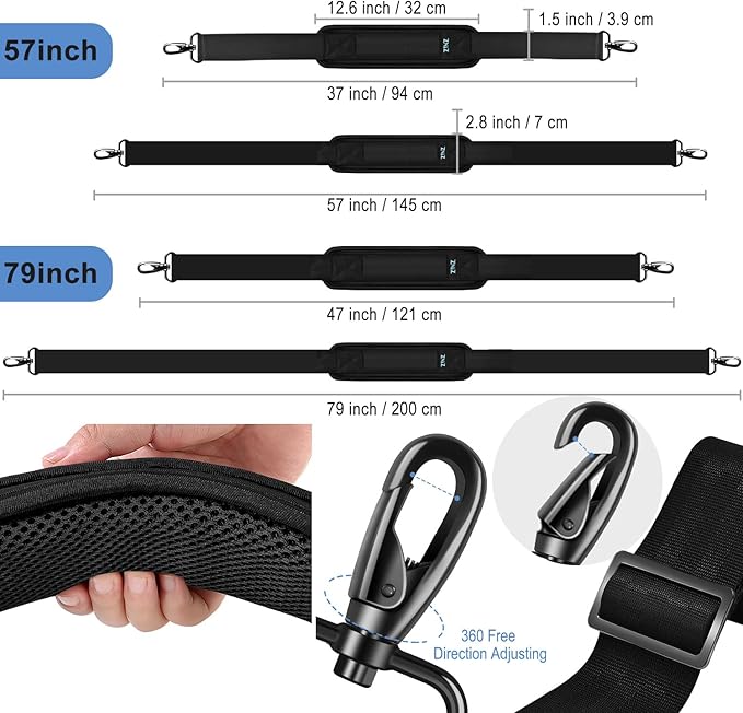 ZINZ Bag Shoulder Strap, Padded Adjustable Shoulder Strap Replacement