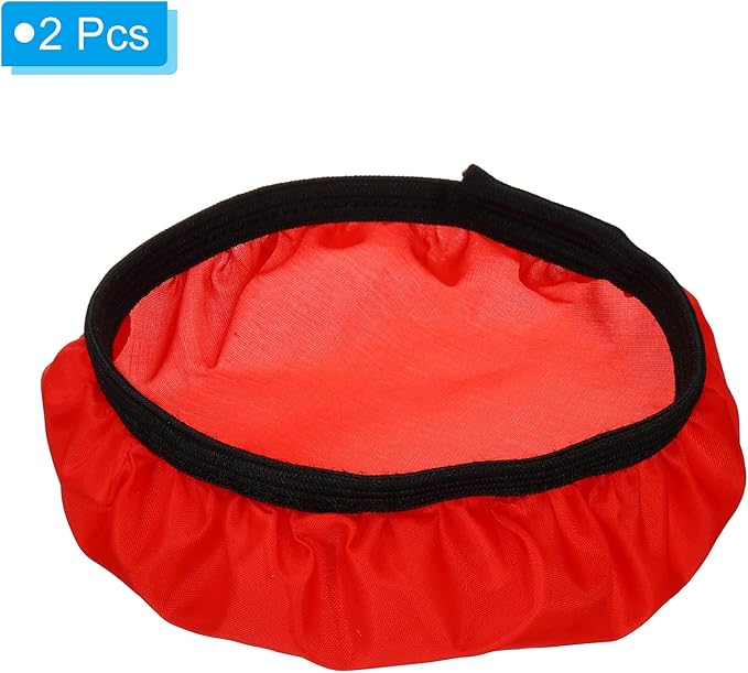 PATIKIL 7" 18cm Soft Diffuser Lamp Cover, 2 Pack Cloth Diffuser Strobe Reflector Lamp Sock for Flash Light Beauty Dish Photography Studio, Red