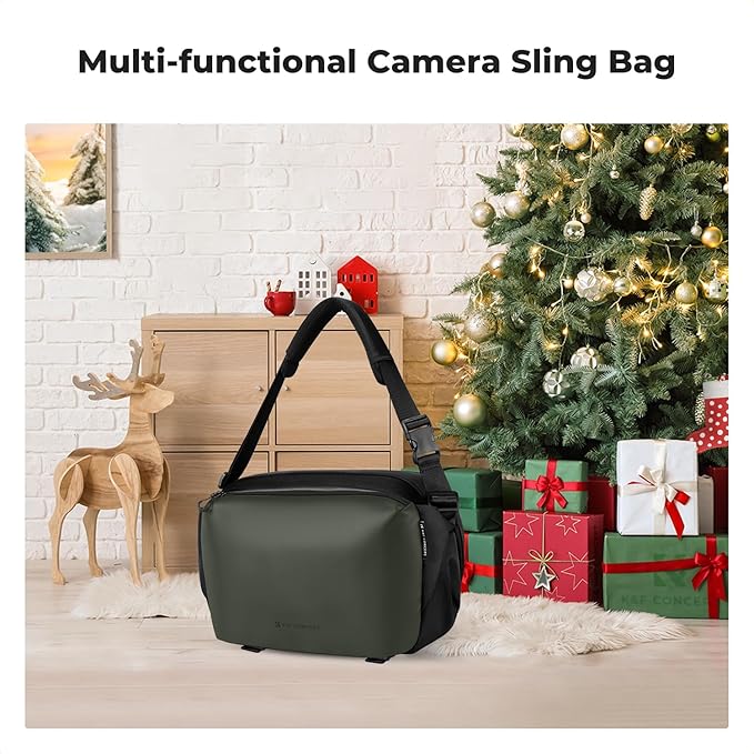 K&F Concept 2 in 1 Sling Bag Everyday Shoulder Bag & Multifunction Photography Crossbody Camera DSLR Backpack Portable Bag