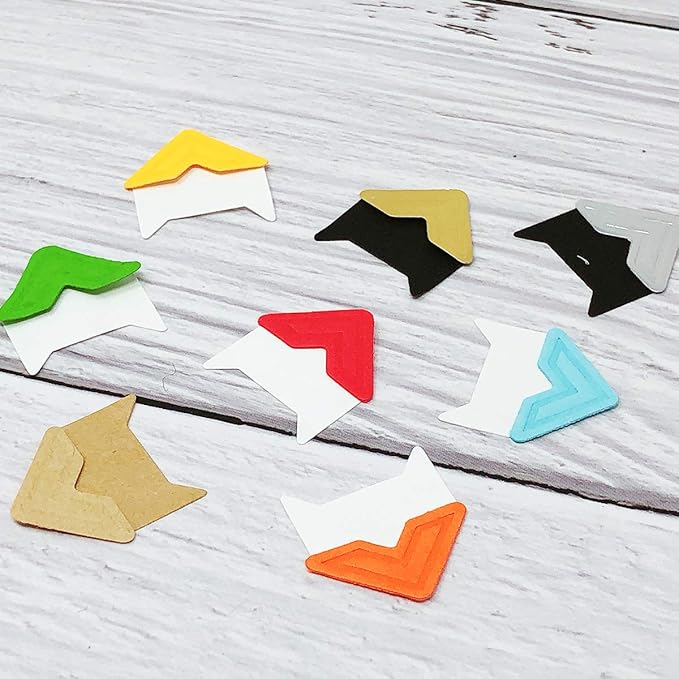 ALLYDREW Photo Corner Stickers, Photo Mounting Self Adhesives for DIY Crafts, Scrapbooking, Album, Diary, 13 Sheets / 312 Pieces