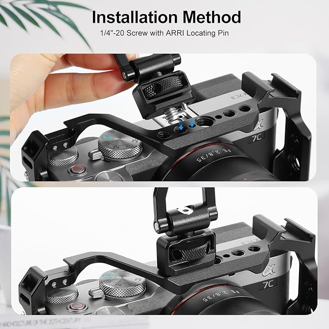 Leftfoto Metal Strong Magnetic Phone Stand with 1/4"-20 ARRI Locating Screw -Adjustable Foldable Holder for iPhone 17 16 15 14 13 12 Pro Max Mini & Magsafe Case,for Vlogging/Video Shooting