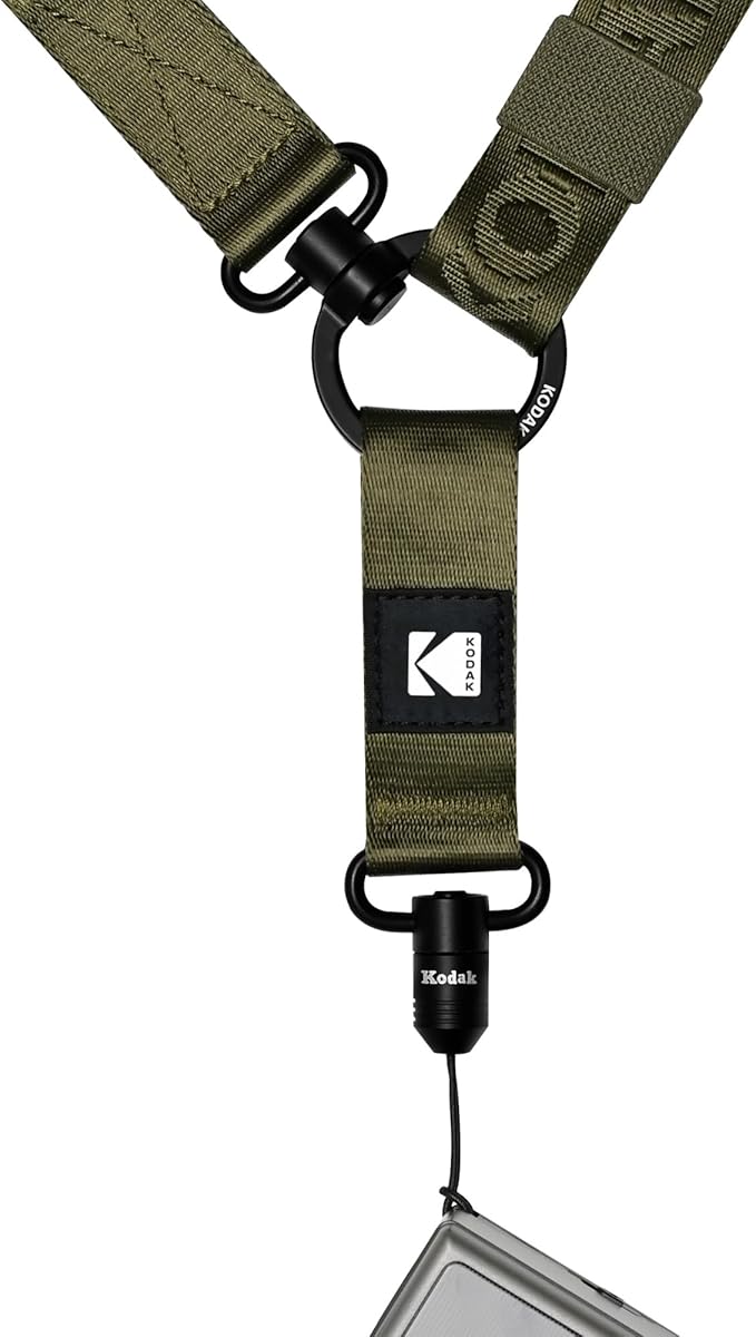 KODAK Multi-Purpose Camera Strap (Olive) - Quick-Detach System, Lightweight, Durable Metal Swivels, Multiple Usages, SLR Cameras, Compact Cameras, Smart Phones