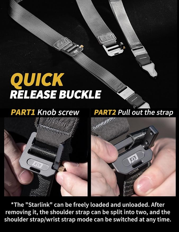 Adjustable Camera Strap with Quick Release,Sling,Neck,Wrist,Shoulder Strap for Photographers for DSLR SLR