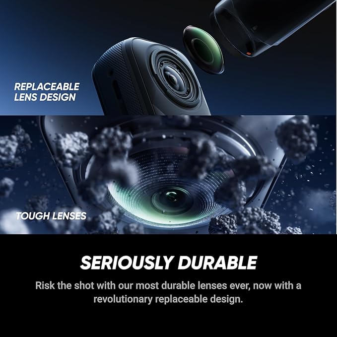 Insta360 X5 Ski Bundle - Waterproof 8K 360 Camera, Invisible Selfie Stick Effect, Leading Low Light, Rugged & Replaceable Lens, 3-Hour Battery, Clear Audio, Stabilization