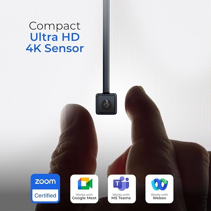 Pro - HD 4K Webcam with Eye Contact, Noise Cancelling Mic, Plug and Play USB for Mac and PC, Zoom Webcam for Conferencing and Video Calling (Pro Camera)