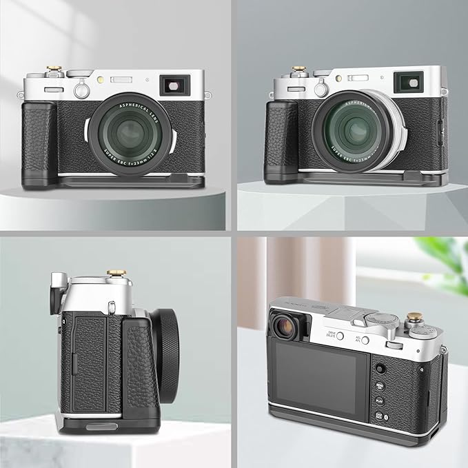 Haoge Handle Hand Grip for Fujifilm Fuji X100VI Camera L-Shape Grip HG-XVIB fit Arca Swiss Kirk RRS Quick Release Plate Camera Benro Bracket
