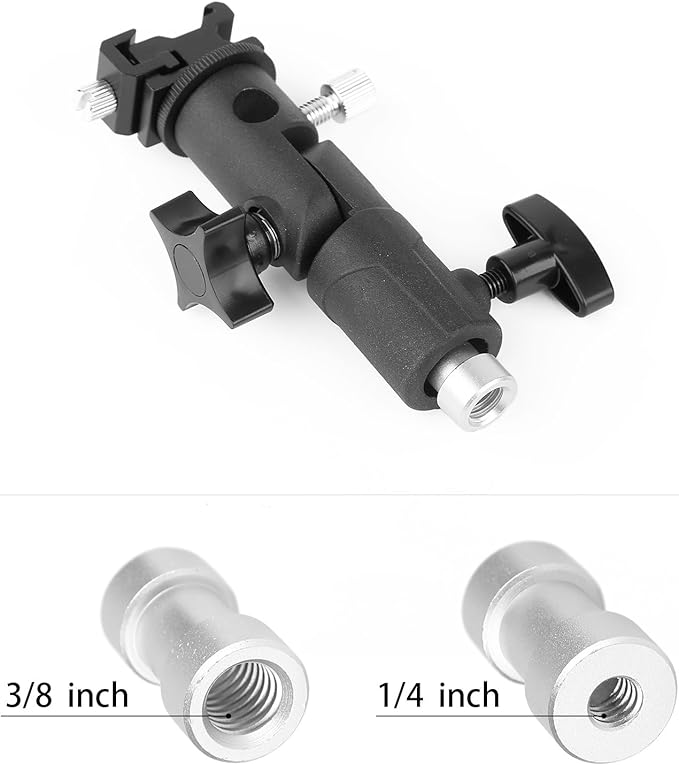 Camera Flash Speedlite Mount, ChromLives Professional Swivel Stand Light Bracket, Umbrella Bracket Shoe Holder E Type Compatible with Canon Nikon Pentax Olympus Nissin Metz, Other Speedlite Flashes