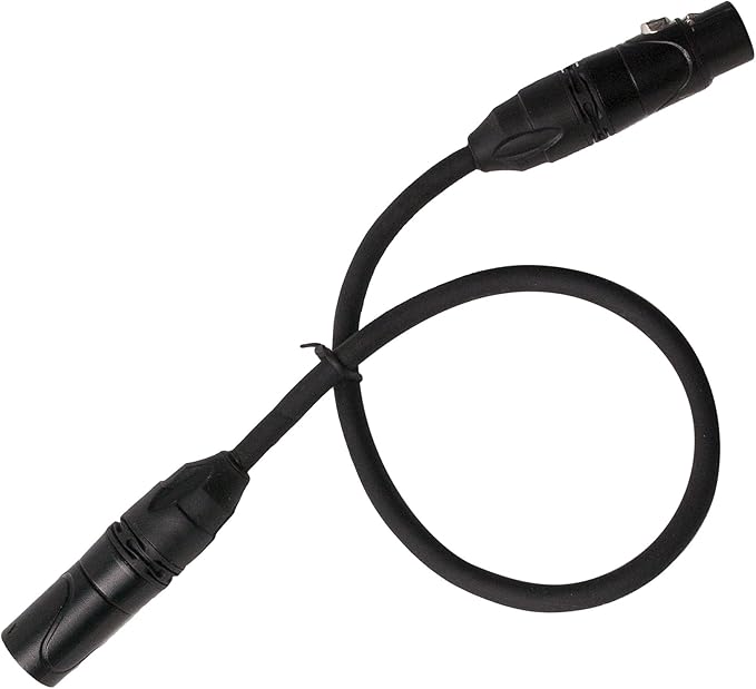 LyxPro Quad Serias - 3 Ft - XLR Male to Female Star Quad Microphone and Audio Cable for High End Quality and Sound Clarity, Extreme Low Noise – Black