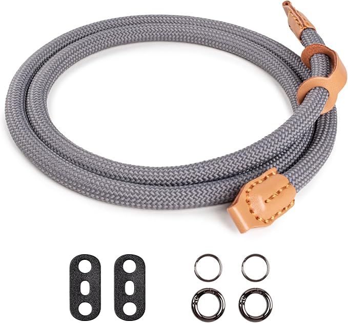 VOVMOEYA Camera Strap Rope,Camera Neck Strap Shoulder Strap for Fujifilm X100VI X100V XS20 XT5 for A6000 A6100 A6400 A6700 A7IV for Canon EOS R6 R10 for Nikon D850 D5600 D7500 - Grey