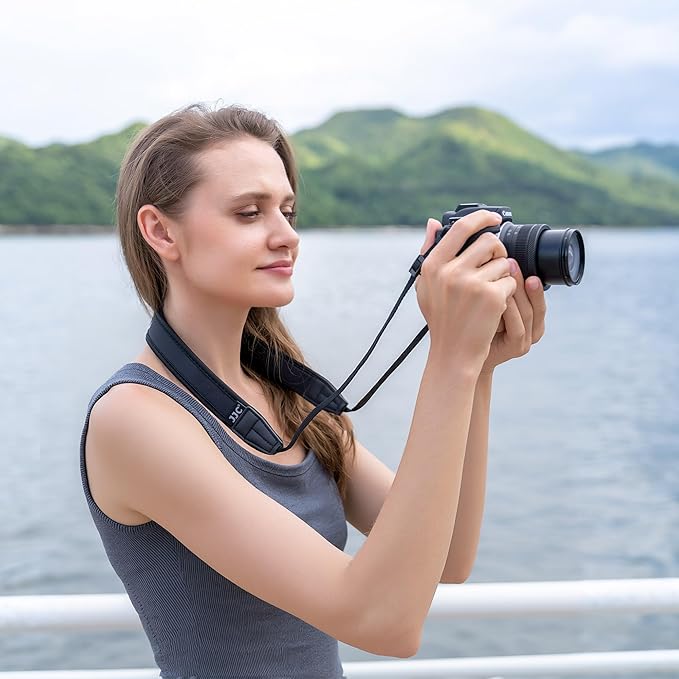 Soft Camera Shoulder Neck Strap with Thinner Lanyard for Canon EOS R50 R50 V R100 R10 R6 Mark III II R5 Mark II R50V R7 R8 M50 Mark II Xhalf ZV-E10 II ZVE10 II ZV-E1 Lumix S1IIE S9 & Compact Cameras
