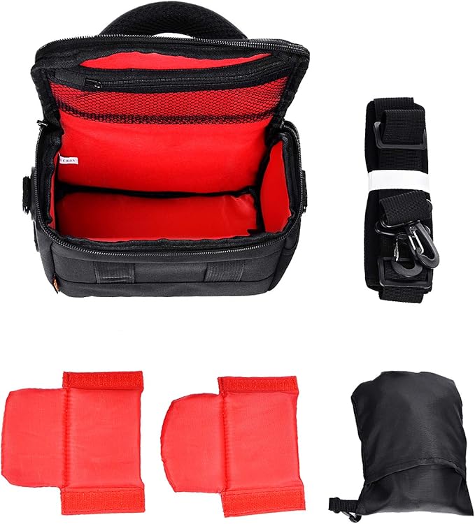 FOSOTO Waterproof Anti-shock Camera Case Bag Compatible for Canon Powershot SX540 SX530 SX60 SX420 HS M5,Nikon Coolpix L340 B500 B700 L330 L840 P610,Panasonic LUMIX,Sony a6000 Digital Camera