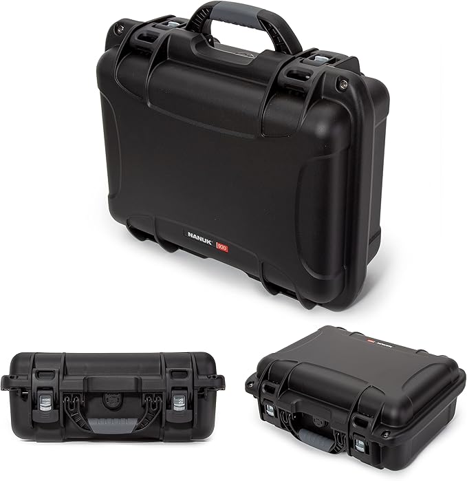 Nanuk Medium Series 920 Lightweight NK-7 Resin Waterproof Protective Case with Padded Dividers, Black