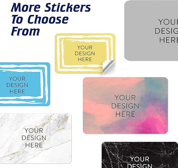 100 Custom Vinyl Stickers - Upload Your own Image, Text, Design, Logo - Personalized Logo Labels for Handmade, Packaging, Bottle, Jars, Candle, Brand Stickers (Lemon Swirls, 6x4)