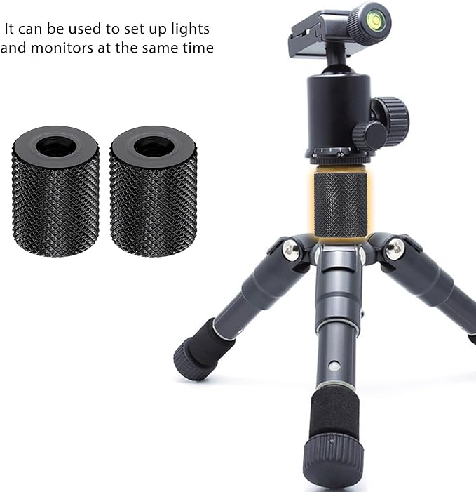Thinp 1/4" to 1/4" Camera Screw Converter, 4-Pack 1/4 Screw Female Adapter Sturdy Tripod Nut Connectors for Tripods, Electric Rails and Light Stands