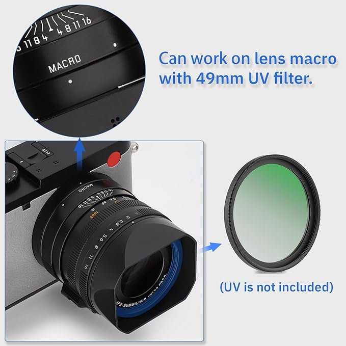 Haoge Metal Square Lens Hood for Leica Q3 Q3-43 Camera Accessories Black LH-LQ343B